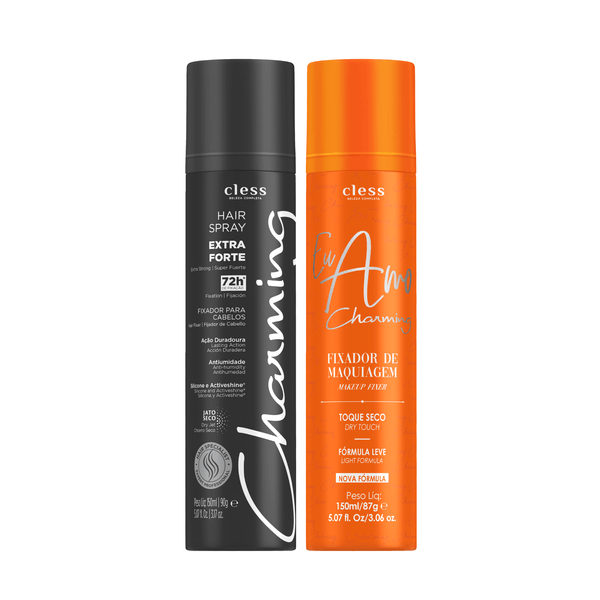 Kit Fixação Completa Fixa Maquiagem e Hair Spray Extra forte Kit Fixação Completa Fixa Maquiagem e Hair Spray forte