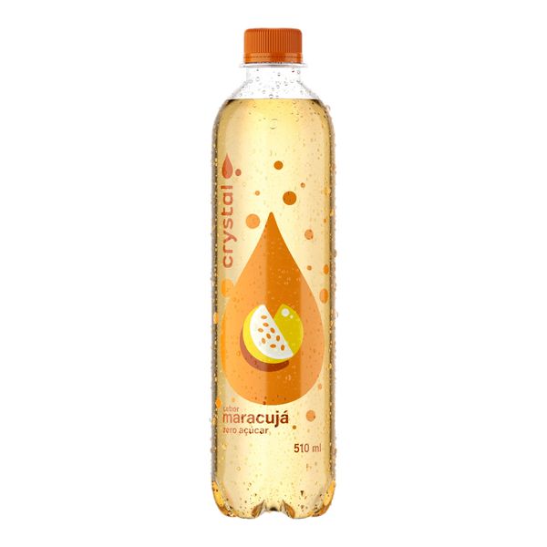 Bebida Gaseificada Crystal Maracujá Zero Açúcar 510ml
