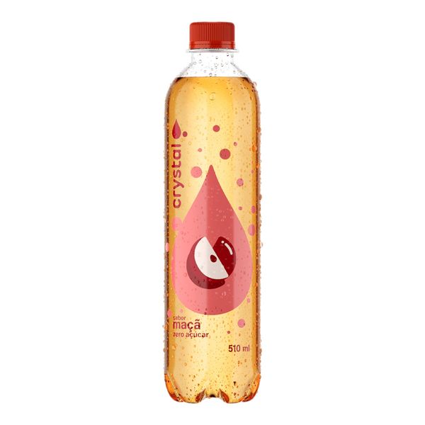 Bebida Gaseificada Crystal Maçã Zero Açúcar 510ml