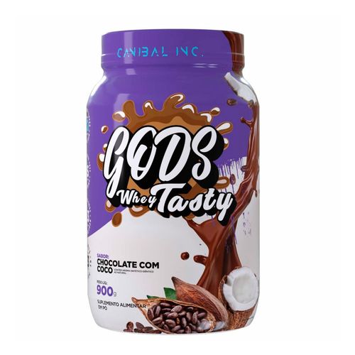 Whey Protein 3W Gods Whey 900g Chocolate com Coco Canibal Inc Whey Protein 3W Gods Whey 900g Chocolate com Coco Canibal Inc
