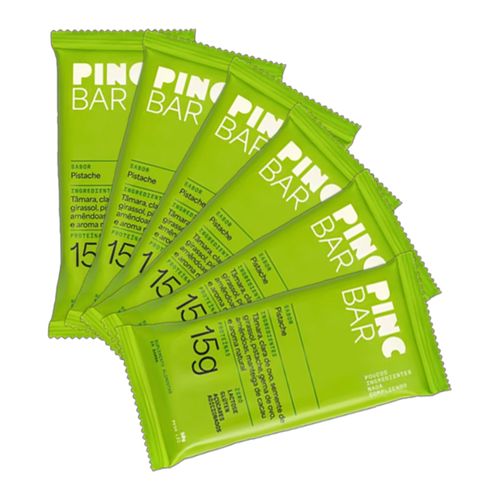 Kit 6X: Barra de Proteína Pistache Sem Açúcar Pinc Bar 50g Kit 6X: Barra de Proteína Pistache Sem Açúcar Pinc Bar 50g