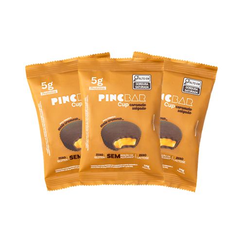 Kit 3X: Snack Proteico Caramelo Salgado Pinc Cup 24g Kit 3X: Snack Proteico Caramelo Salgado Pinc Cup 24g