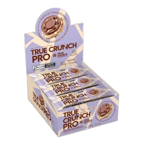 Wafer Proteico True Crunch Pro Chocolate Meio Amargo 25g True Source 12 Unidades Wafer Proteico True Crunch Pro Chocolate Meio Amargo 25g True Source 12 Unidades