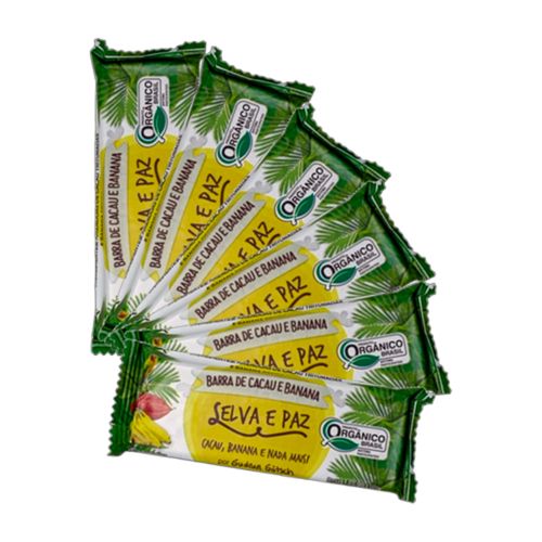 Kit 6X: Barra de Frutas Cacau e Banana Orgânica Selva e Paz 30g