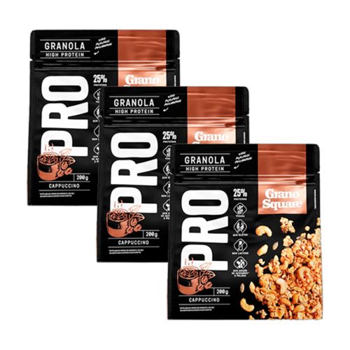 Kit 3X: Granola Pro Cappuccino Sem Glúten GranoSquare 200g