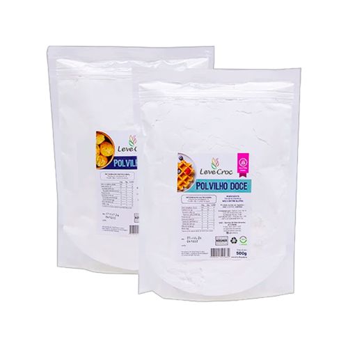 Kit 2 Polvilhos Sem Glúten Leve Croc: Azedo, Doce