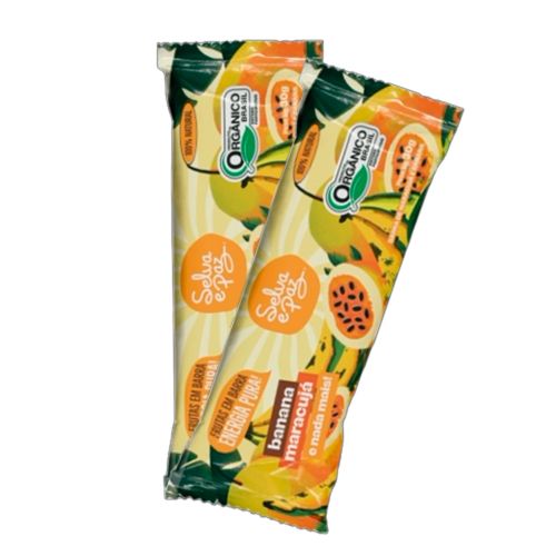 Kit 2X: Barra de Frutas Banana e Maracujá Orgânica Selva e Paz 30g