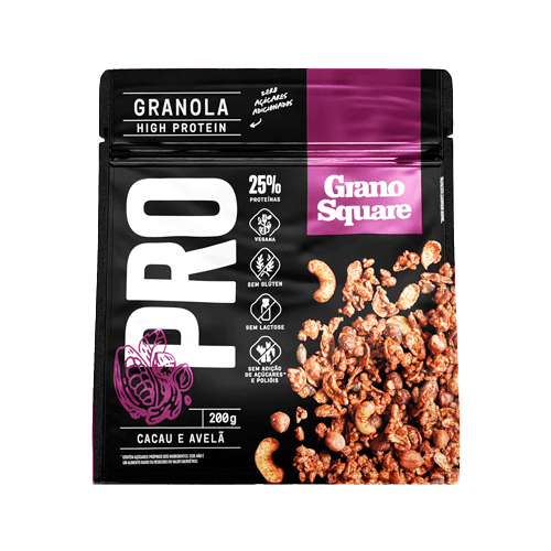 Granola Pro Cacau e Avelã GranoSquare 200g