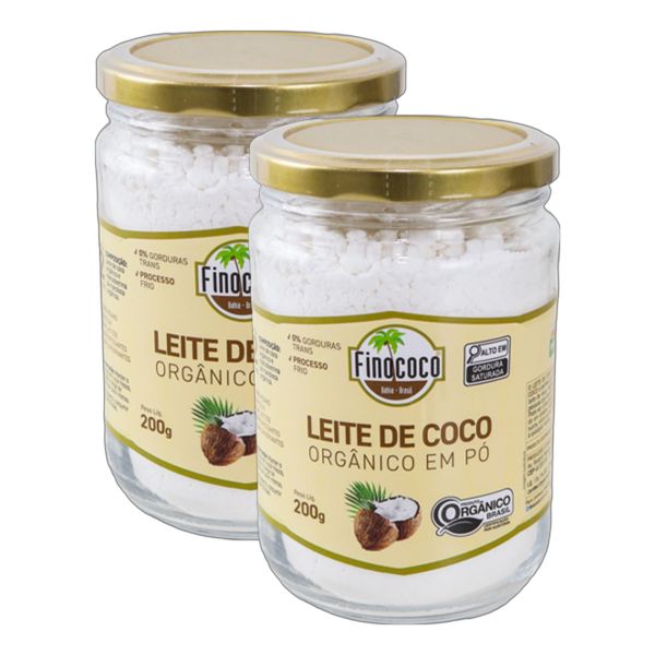 Kit 2X: Leite de Coco em Pó Orgânico Finococo 200g