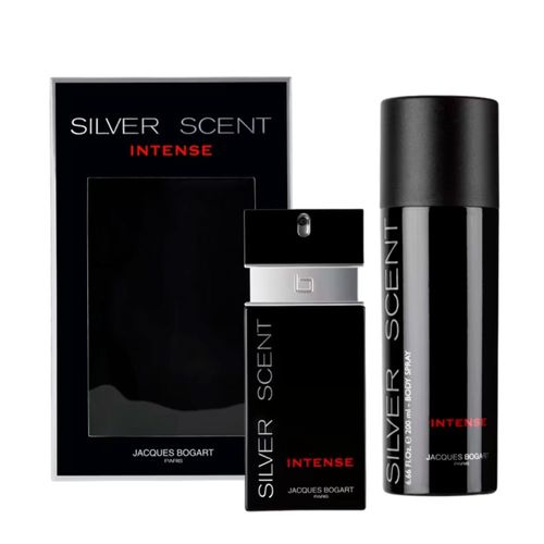 Kit Jacques Bogart Silver Scent Intense Masculino - Eau de Toilette 100ml + Body Spray 200ml Kit Kit Jacques Bogart Silver Scent Intense Masculino - Eau de Toilette 100ml + Body Spray 200ml Kit