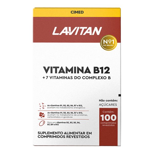Vitamina B12 + 7 Vitaminas do Complexo B Lavitan 100 Comprimidos Revestidos