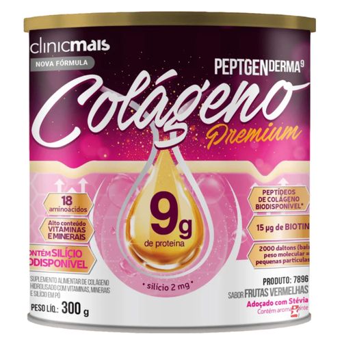 COLAGENO PREMIUM PEPTGENDERMA + VITAMINA + MINERAIS FRUTAS VERMELHAS - CLINICMAIS COLAGENO PREMIUM PEPTGENDERMA + VITAMINA + MINERAIS FRUTAS VERMELHAS - CLINICMAIS