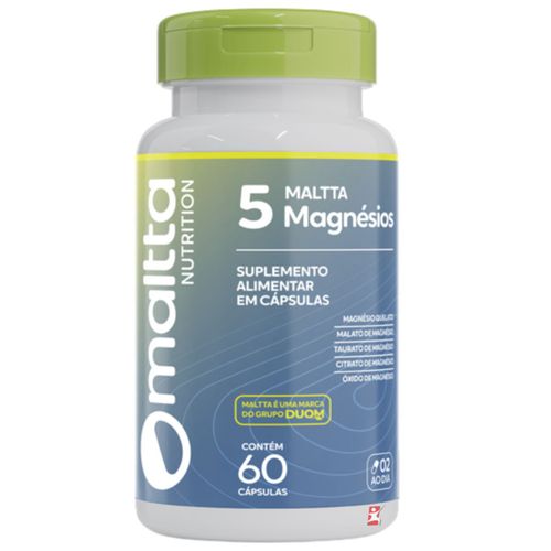 MALTTA 5 MAGNÉSIOS QUELATO + MALATO + TAURATO + CITRATO + ÓXIDO 60 CÁPSULAS - MALTTA NUTRITION MALTTA 5 MAGNÉSIOS QUELATO + MALATO + TAURATO + CITRATO + ÓXIDO 60 CÁPSULAS - MALTTA NUTRITION