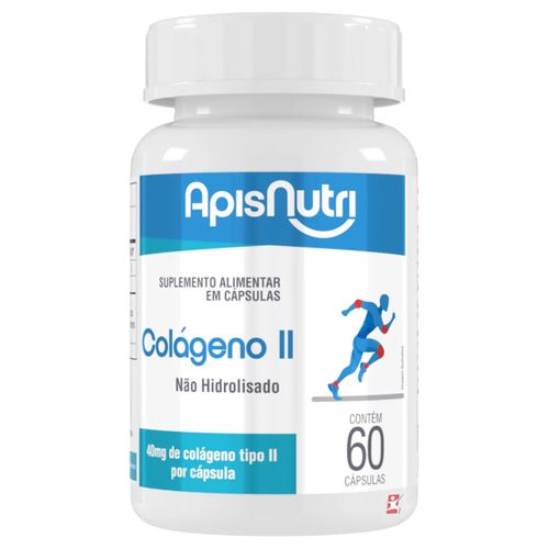 COLAGENO TIPO 2 NAO HIDROLISADO 40MG 1 AO DIA 60 CAPSULAS - APISNUTRI COLAGENO TIPO 2 NAO HIDROLISADO 40MG 1 AO DIA 60 CAPSULAS - APISNUTRI