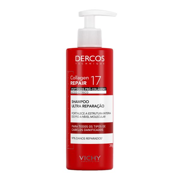 Shampoo Vichy Dercos Collagen Repair 17 Reparação Profunda 390ml