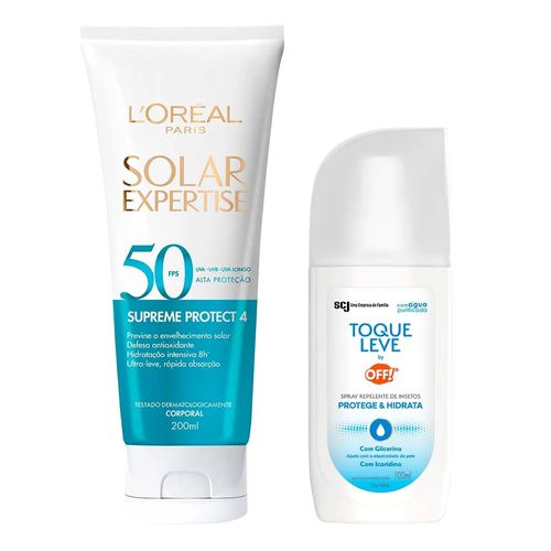 Kit-Protetor-Solar-L-Oreal-Paris-Solar-Expertise-FPS50-200ml--Repelente-Off-100ml-Spray