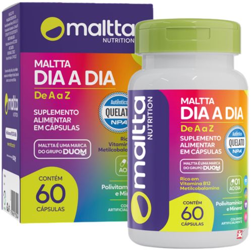 MALTTA DIA A DIA DE A-Z VITAMINAS E MINERAIS 60 CÁPSULAS - MALTTA NUTRITION