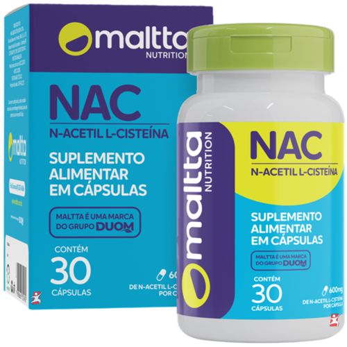 NAC 600MG ACETILCISTEÍNA N-ACETIL L-CISTEÍNA 1 AO DIA 30 CAPSULAS - MALTTA NUTRITION NAC 600MG ACETILCISTEÍNA N-ACETIL L-CISTEÍNA 1 AO DIA 30 CAPSULAS - MALTTA NUTRITION