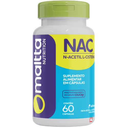 NAC 600MG ACETILCISTEÍNA N-ACETIL L-CISTEÍNA 1 AO DIA 60 CAPSULAS - MALTTA NUTRITION NAC 600MG ACETILCISTEÍNA N-ACETIL L-CISTEÍNA 1 AO DIA 60 CAPSULAS - MALTTA NUTRITION