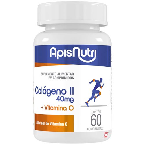 COLAGENO TIPO 2 + VITAMINA C 1 AO DIA 60 COMPRIMIDOS - APISNUTRI COLAGENO TIPO 2 + VITAMINA C 1 AO DIA 60 COMPRIMIDOS - APISNUTRI