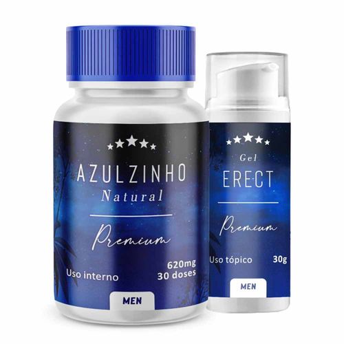 Azulzinho Natural 30doses + Gel para Ereção 30g