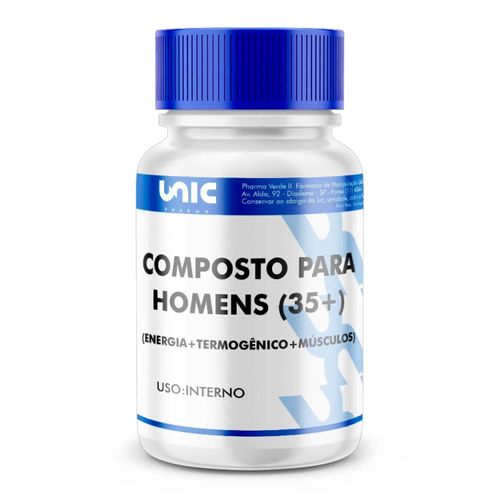 Composto para Homens 35 + (Energia + Termogênico + Massa Muscular) - 30 cáps