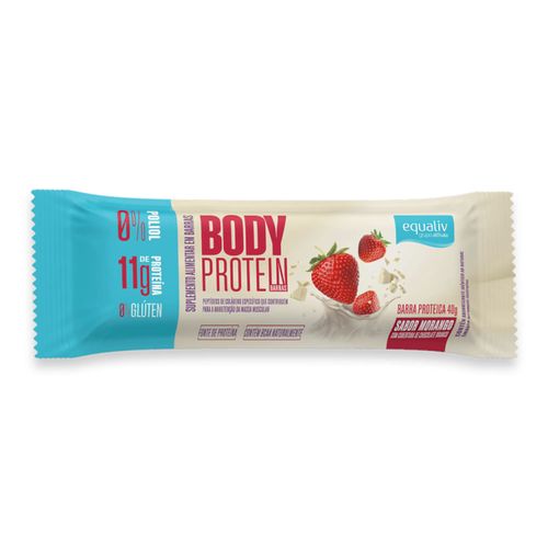 Body Protein Barra Morango Equaliv 40g