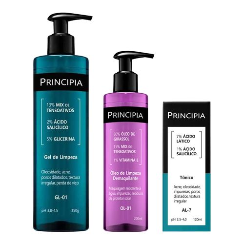 Kit-Principia-Gel-De-Limpeza-Gl-01-350g--oleo-de-Limpeza-OL-01-200ml--Tonico-AL-7-120ml Kit-Principia-Gel-De-Limpeza-Gl-01-350g--oleo-de-Limpeza-OL-01-200ml--Tonico-AL-7-120ml