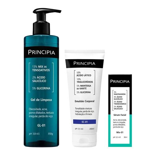 Kit-Principia-Gel-De-Limpeza-Gl-01-350g--Serum-Mix-01-30ml--Hidratante-Ec-01-200ml