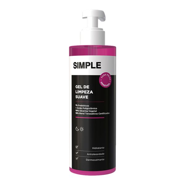 Gel de Limpeza Facial Suave Simple Organic 350g