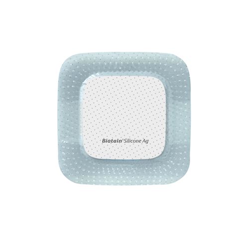 Kit Curativo Biatain Silicone Ag 7,5x7,5 - 5 Unidades