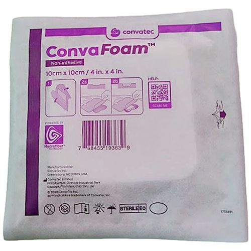 Curativo ConvaFoam Convatec Espuma Não Adesivo 10x10cm-unidade