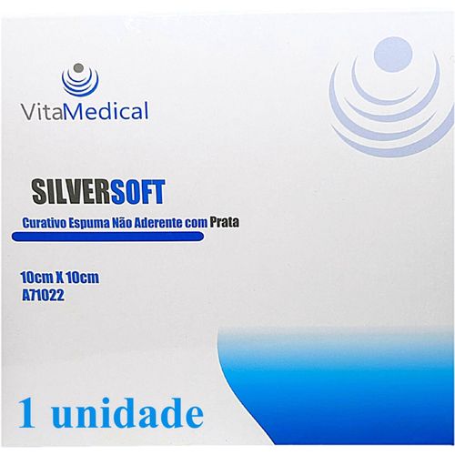 Curativo de Espuma com Íons de Prata Silversoft - 10x10cm - Unidade