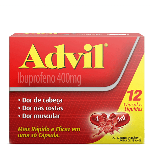 Analgésico E Anti-Inflamatório Advil 400Mg 12 Cápsulas Liquidas