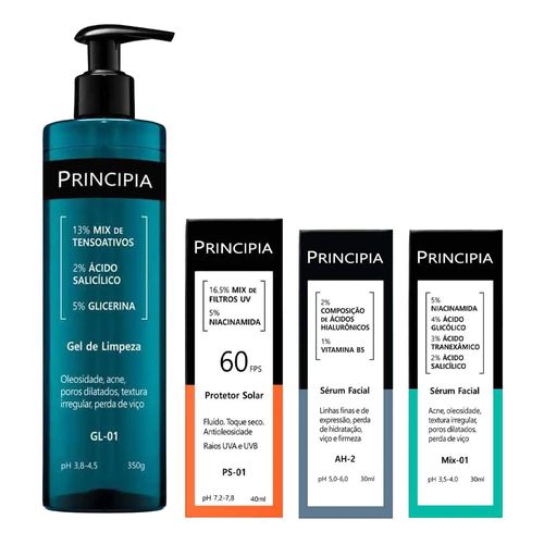 Kit-Principia-Gel-De-Limpeza-Gl-01-350g--Serum-AH-2-30ml--Serum-Mix-01-30ml--Protetor-Solar-FPS-60-PS-01-40ml