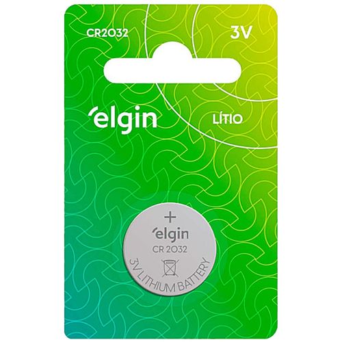 Bateria CR2032 Elgin 3V Lithium - unidade Bateria CR2032 Elgin 3V Lithium - unidade