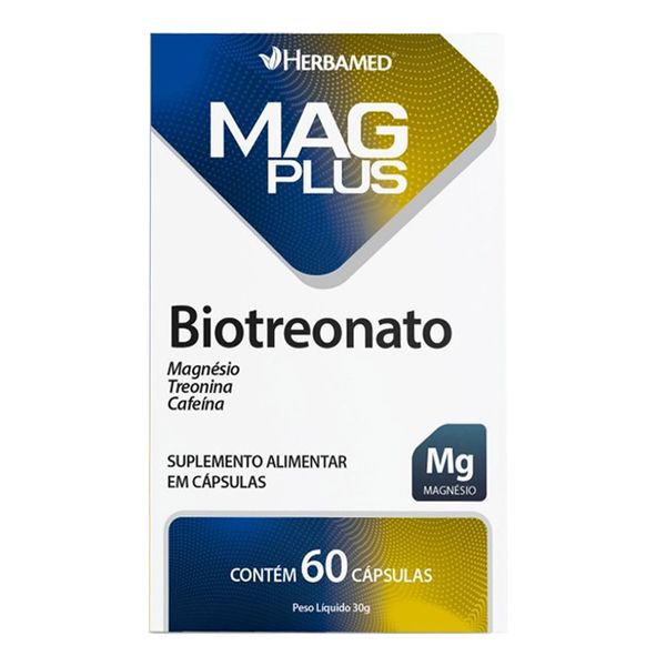 Suplemento Alimentar Magnésio MagPlus Biotrenato 60 Cápsulas