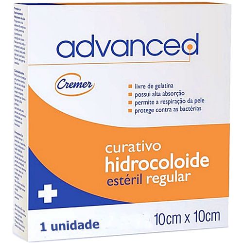Curativo Advanced Hidrocolóide Regular 10x10cm - unidade Curativo Advanced Hidrocolóide Regular 10x10cm - unidade
