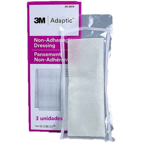Curativo Adaptic não aderente 7.6x20.3cm ref 2013 - 3 unidades Curativo Adaptic não aderente 7.6x20.3cm ref 2013 - 3 unidades
