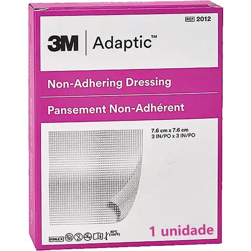 Curativo Adaptic não aderente 7.6x7.6cm 2012 - unidade
