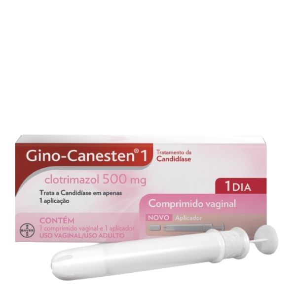 Tratamento da Candidíase Gino-Canesten 1 dia 500mg 1 Comprimido Vaginal