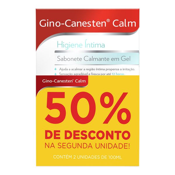 Sabonete Íntimo em Gel Gino-Canesten Calm 2 Unidades de 100ml