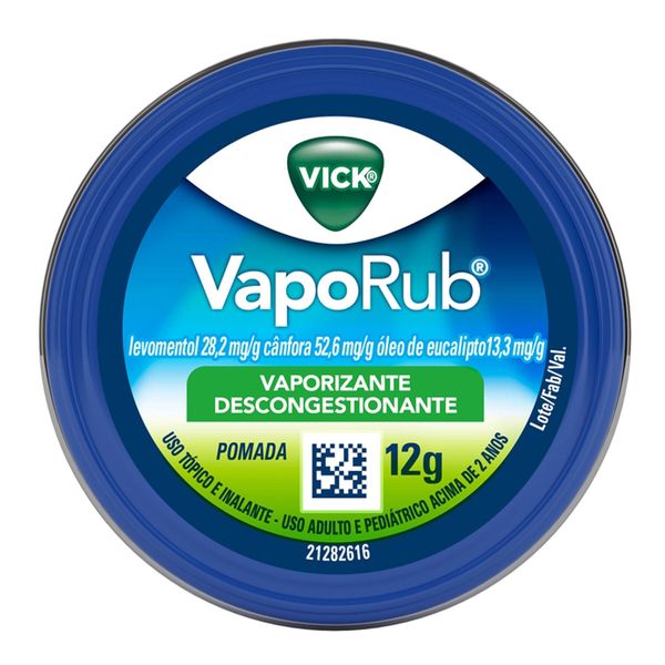 Descongestionante Vick VapoRub 12g Pomada