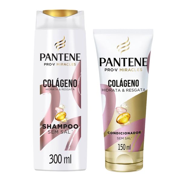 Kit Shampoo Pantene Colágeno 300ml + Condicionador 150ml