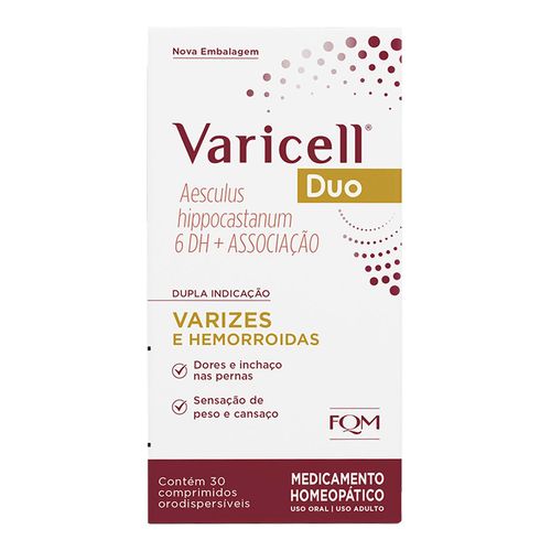 Anti-Hemorroidal E Vasoprotetor Varicell Duo 0,0075Ml + 0,0075Ml + 0,0075Ml + 0,0075Ml 30 Comprimidos Orodispersíveis