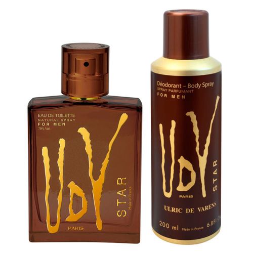Kit Ulric De Varens Udv Star Eau de Toilette 100ml + Desodorante 200ml Kit