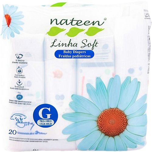 Fralda Slip Pediátrica Nateen Soft - 20 unidades - G