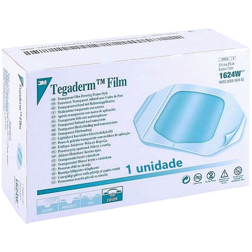 Fixador de Cateter Tegaderm 1624W 06x07cm - unidade Fixador de Cateter Tegaderm 1624W 06x07cm - unidade