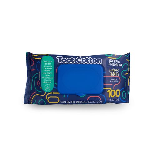 Toalha Umedecida Extra Premium Com 100 Toot Cotton