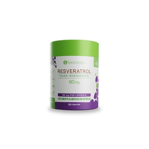Resveratrol Grape Extract 80mg com 60 Cápsulas Bioroots